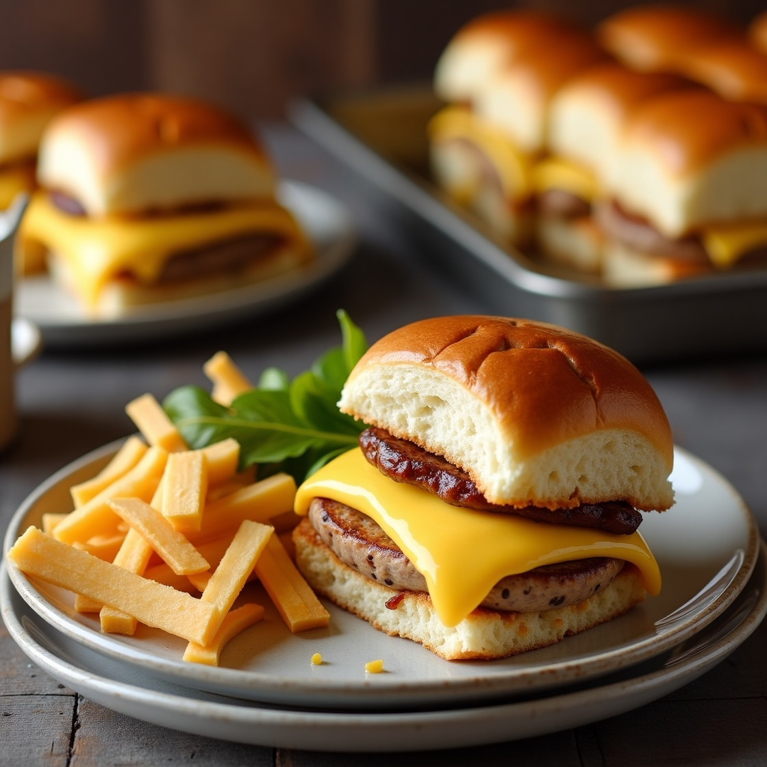Sausage Egg and Cheese Breakfast Sliders
