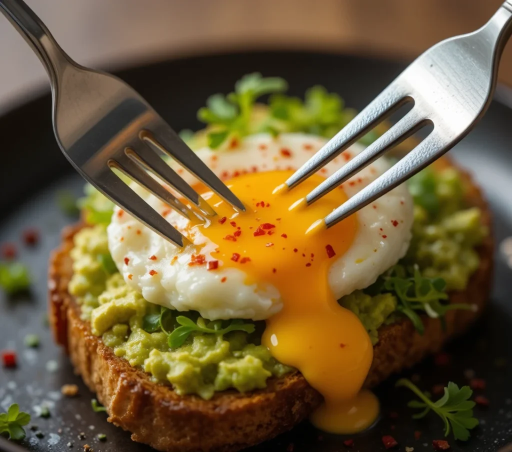 Avocado Toast with Poached Egg & Microgreens