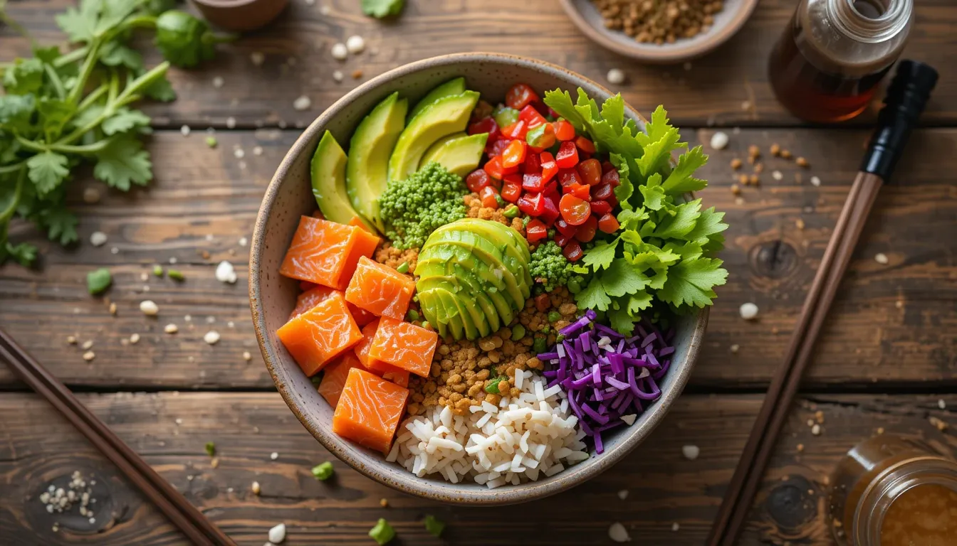Top tips for perfect Salmon Poke Bowl: sushi-grade fish, quick marinade, crunchy toppings, and sauce drizzle - expert tricks for best results