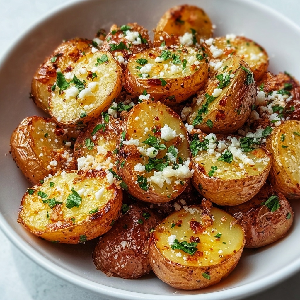 Roasted Garlic Butter Parmesan Potatoes Recipe - Recipe Image