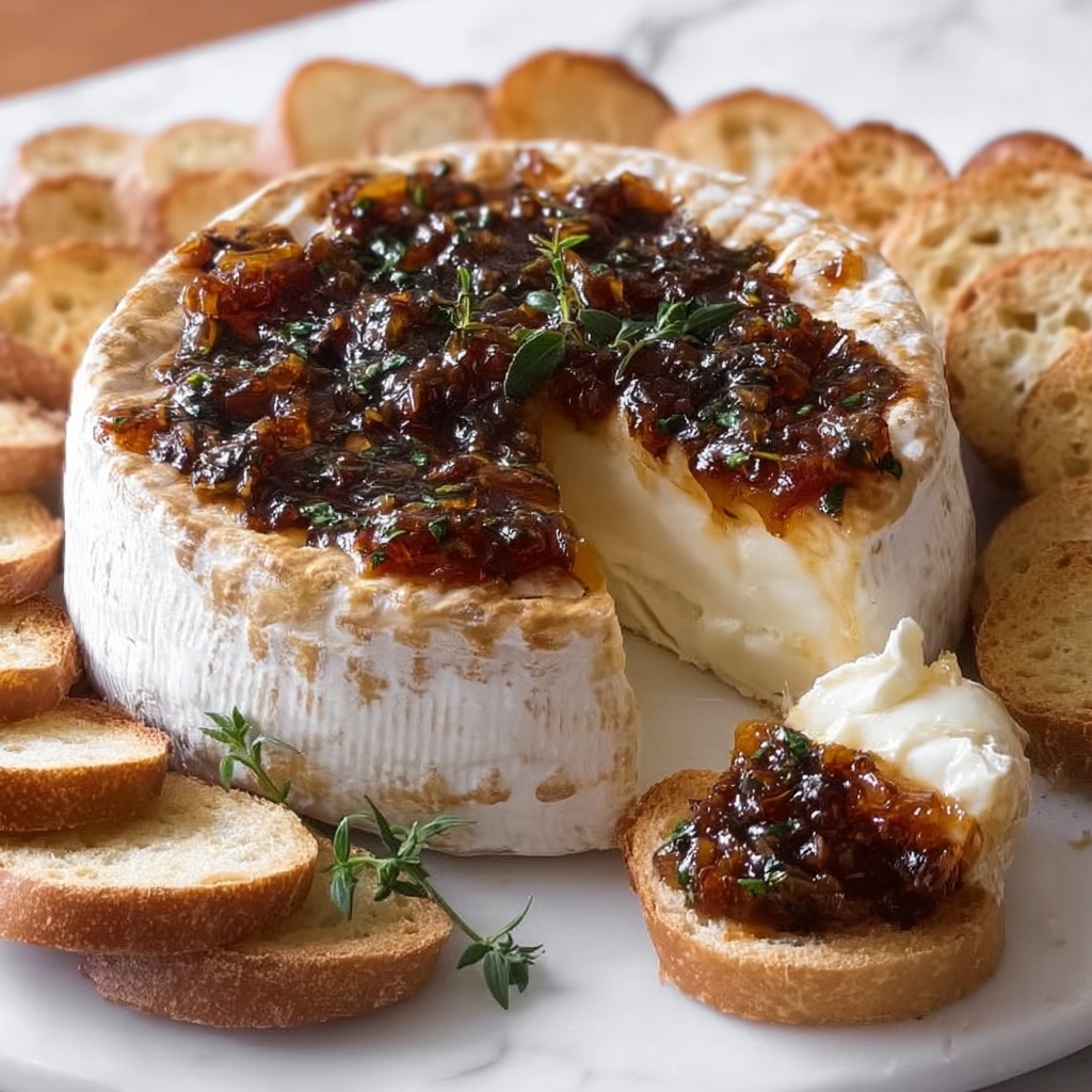 Baked Brie With Fig Jam in Puff Pastry Recipe - Recipe Image