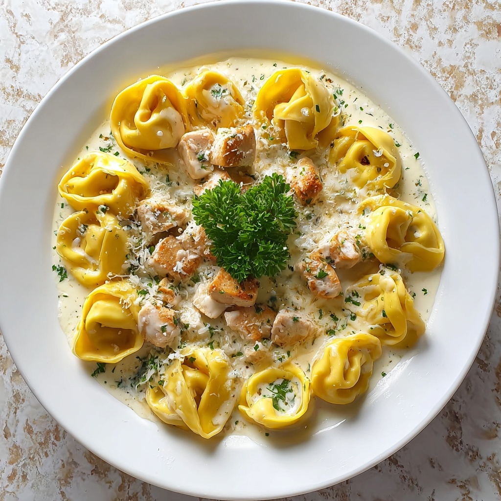 Creamy Chicken Alfredo Tortellini Recipe - Recipe Image
