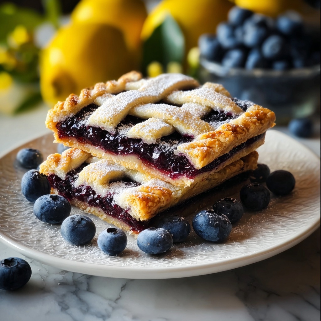 Blueberry Pie Bars with Lattice Top Recipe - Recipe Image