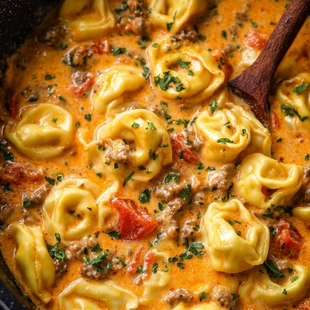 Slow Cooker Tomato Tortellini Soup Recipe - Recipe Image