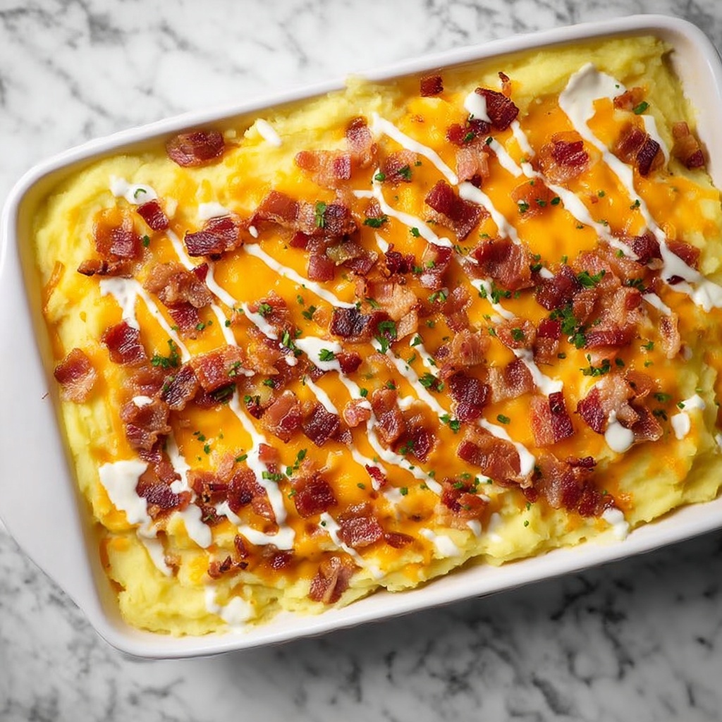 Smothered Chicken & Rice with Bacon and Cheesy Topping Recipe - Recipe Image