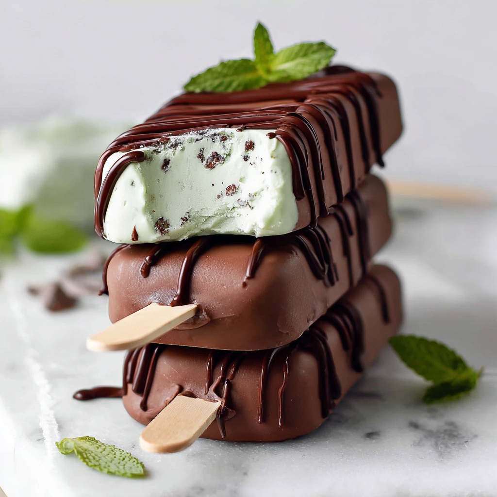 Mint Coconut Ice Cream Bars Recipe - Recipe Image
