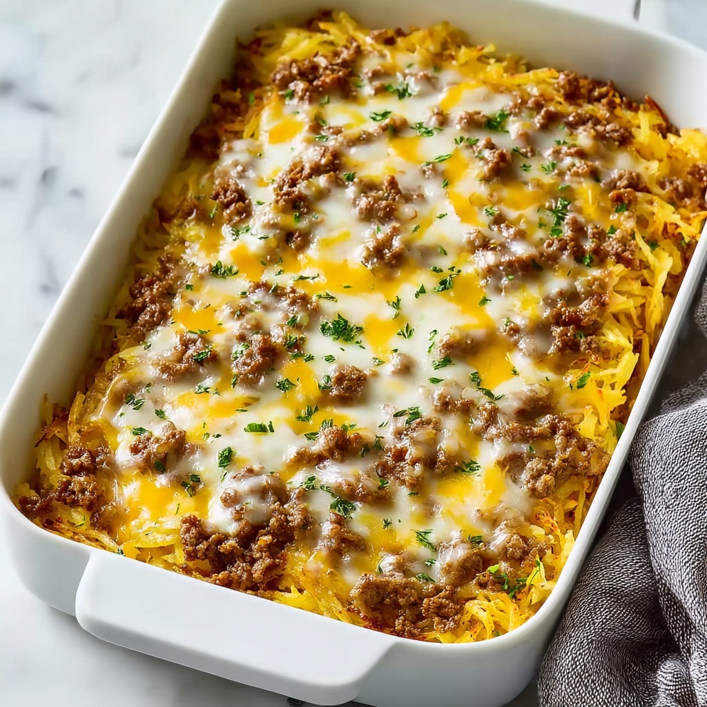 Ground Beef Hash Brown Casserole Recipe - Recipe Image