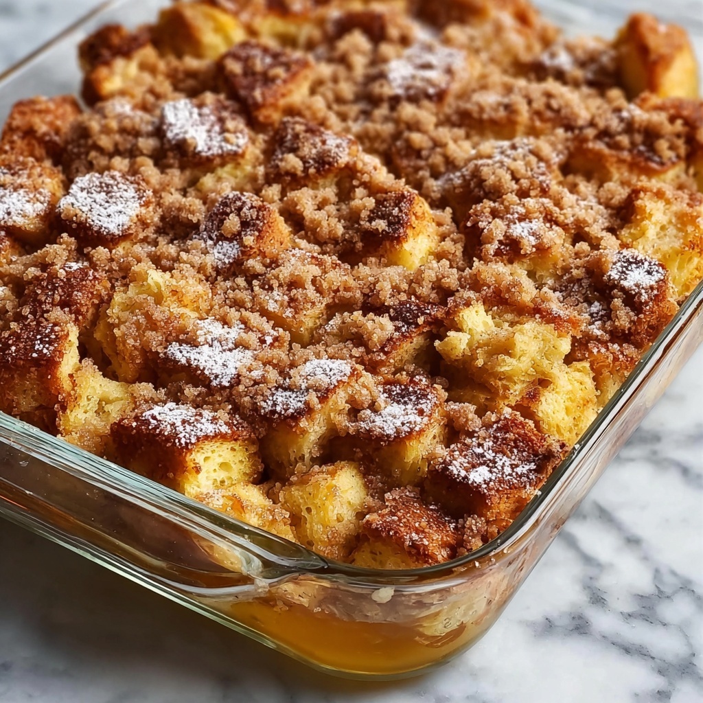 Sourdough French Toast Casserole with Lemon Cream Cheese Swirl and Oatmeal Streusel Recipe - Recipe Image