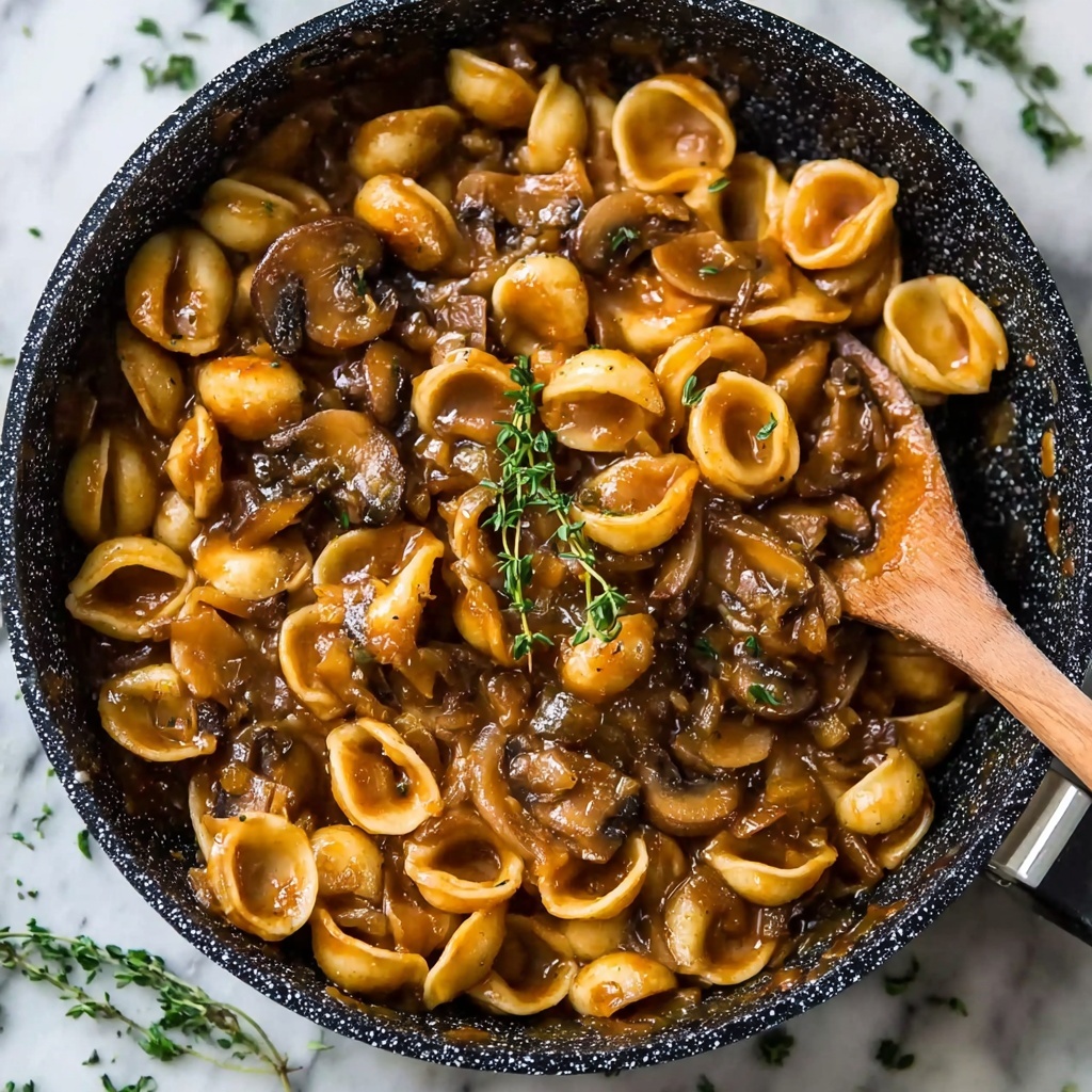 One Pot French Onion Pasta Recipe - Recipe Image