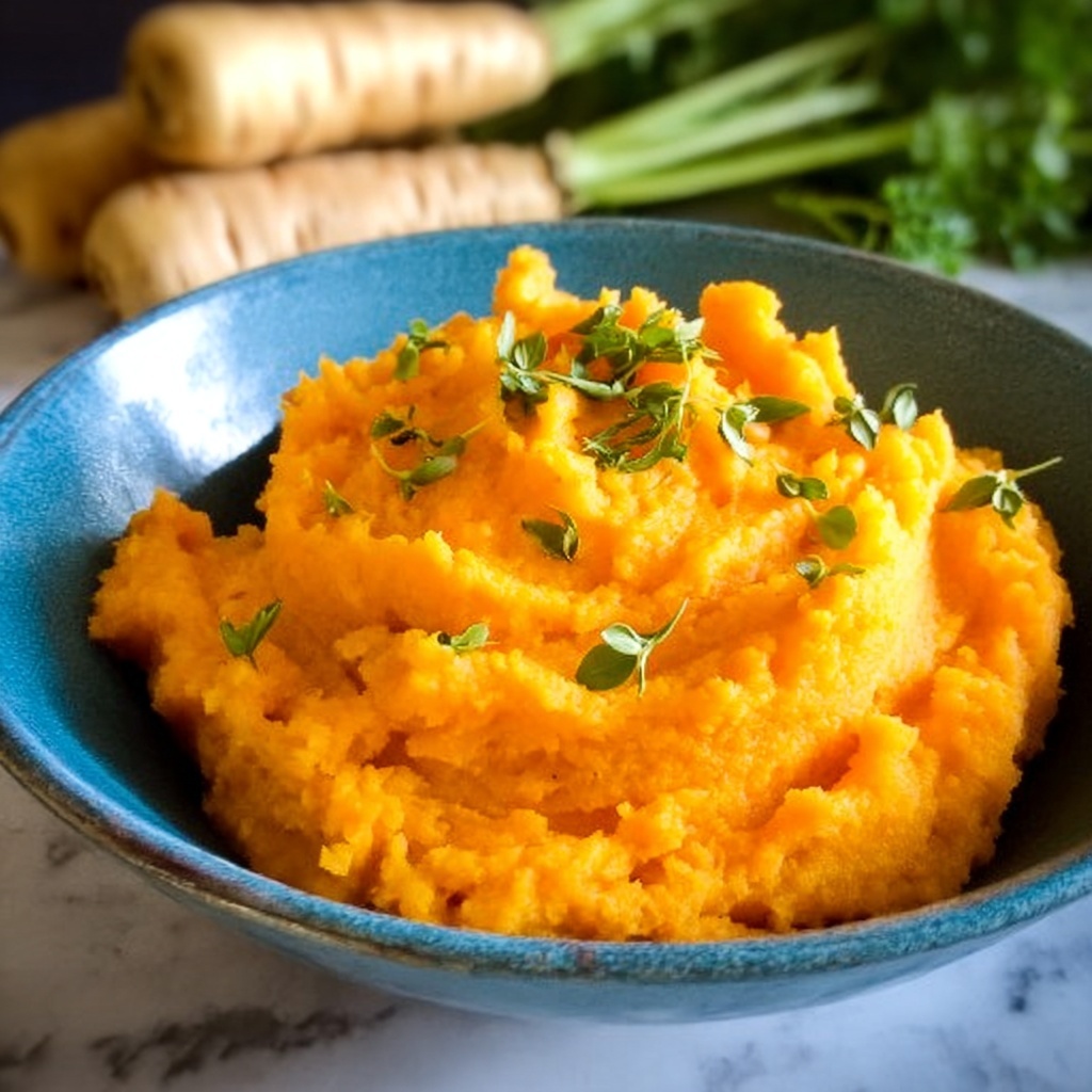 Creamy Mashed Carrots and Parsnips with Nutmeg Recipe - Recipe Image