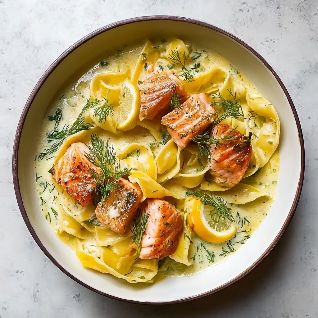 Citrus-Scented Pappardelle with Slow-Roasted Salmon Recipe - Recipe Image