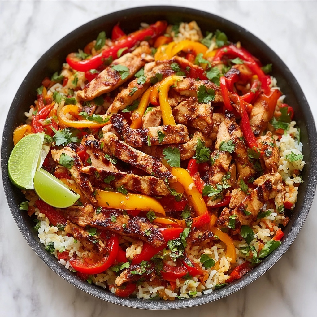 Chicken Fajita Rice Bowl (One Pan) Recipe - Recipe Image