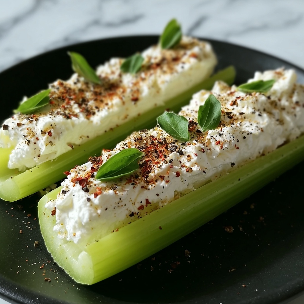 Italian Cream Cheese Stuffed Celery Recipe - Recipe Image