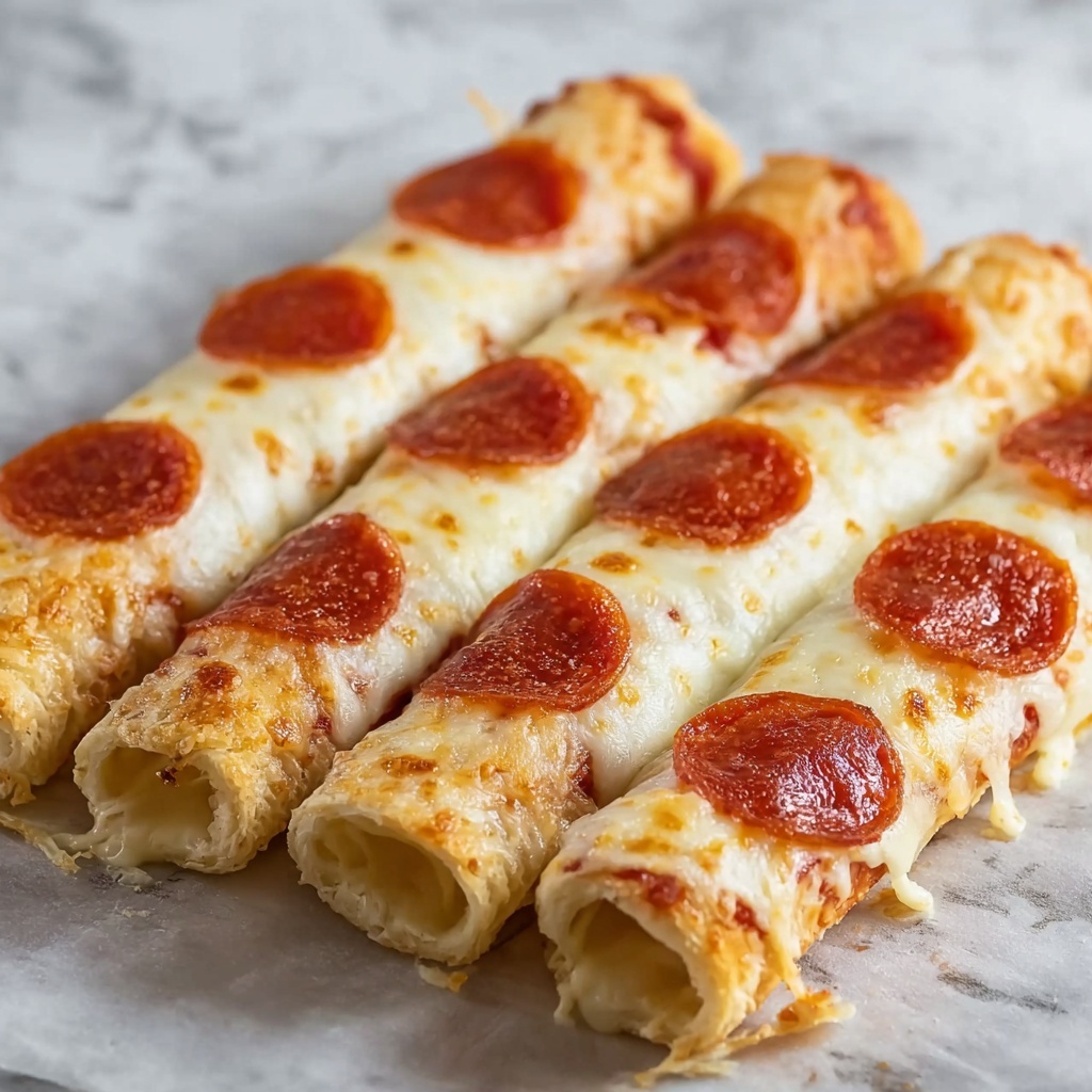 Cheesy Pepperoni Pizza Sticks Recipe - Recipe Image