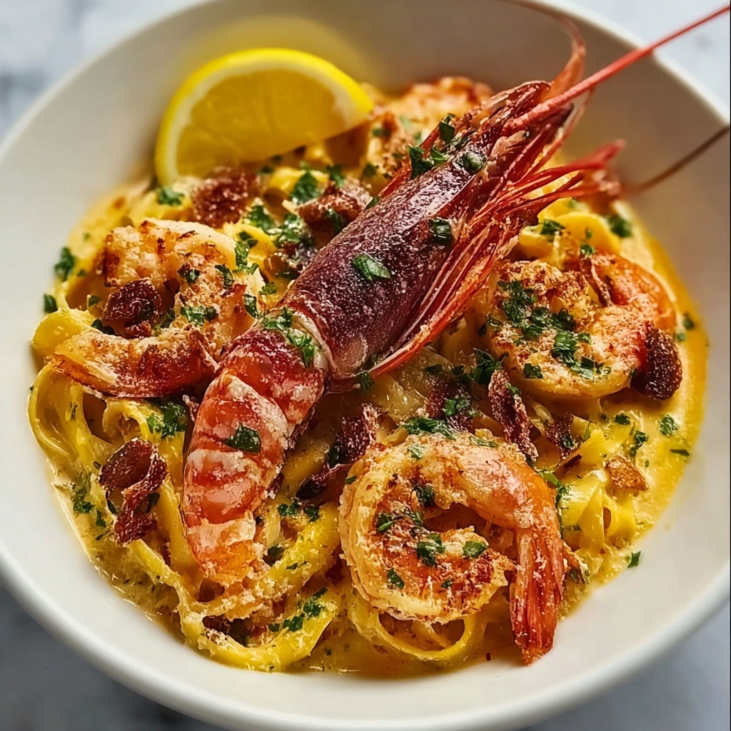 Lemon Pepper Lobster Shrimp Pasta Recipe - Recipe Image