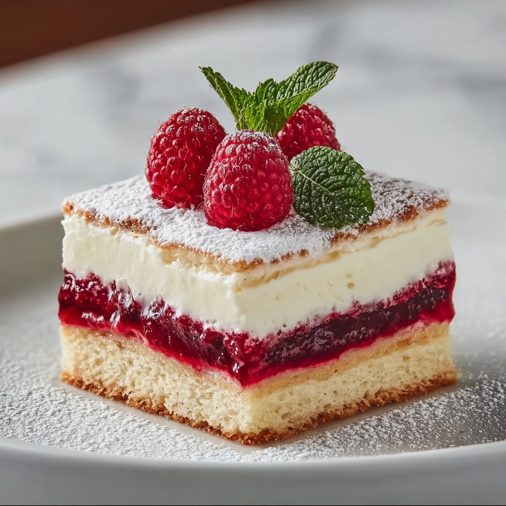 Raspberry Almond Cake with Almond Glaze Recipe - Recipe Image