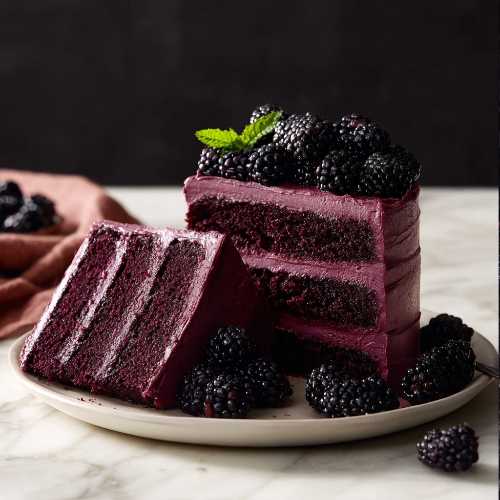Blackberry Velvet Gothic Cake Recipe - Recipe Image