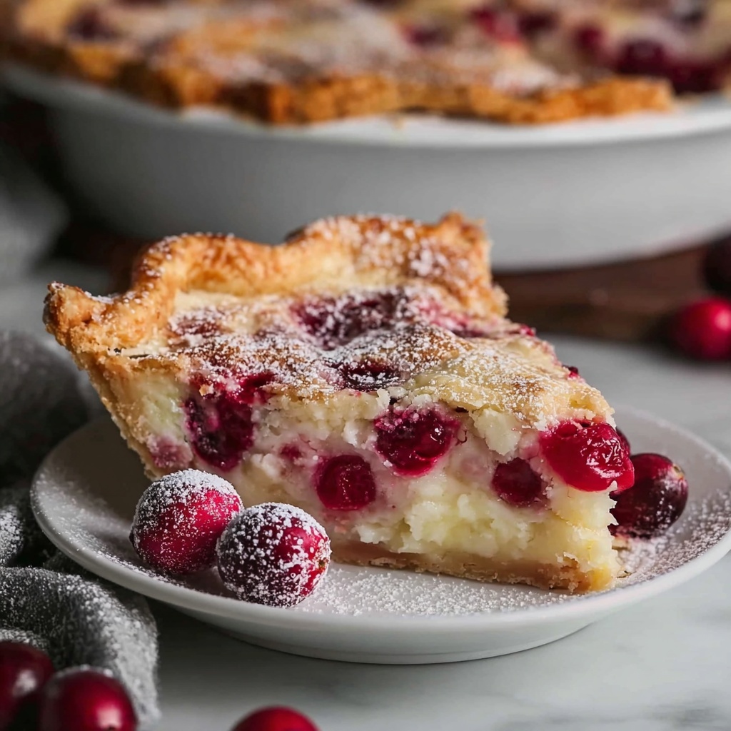 Cranberry Custard Pie Recipe - Recipe Image