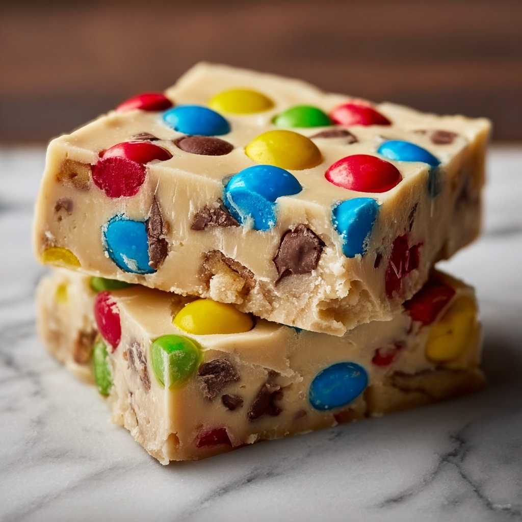 M&M Cookie Dough Fudge Recipe - Recipe Image