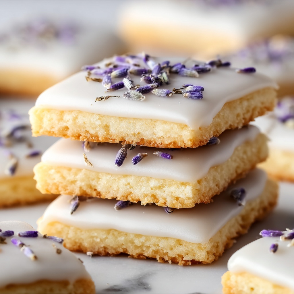 Iced Lemon Lavender Shortbread Cookies Recipe - Recipe Image