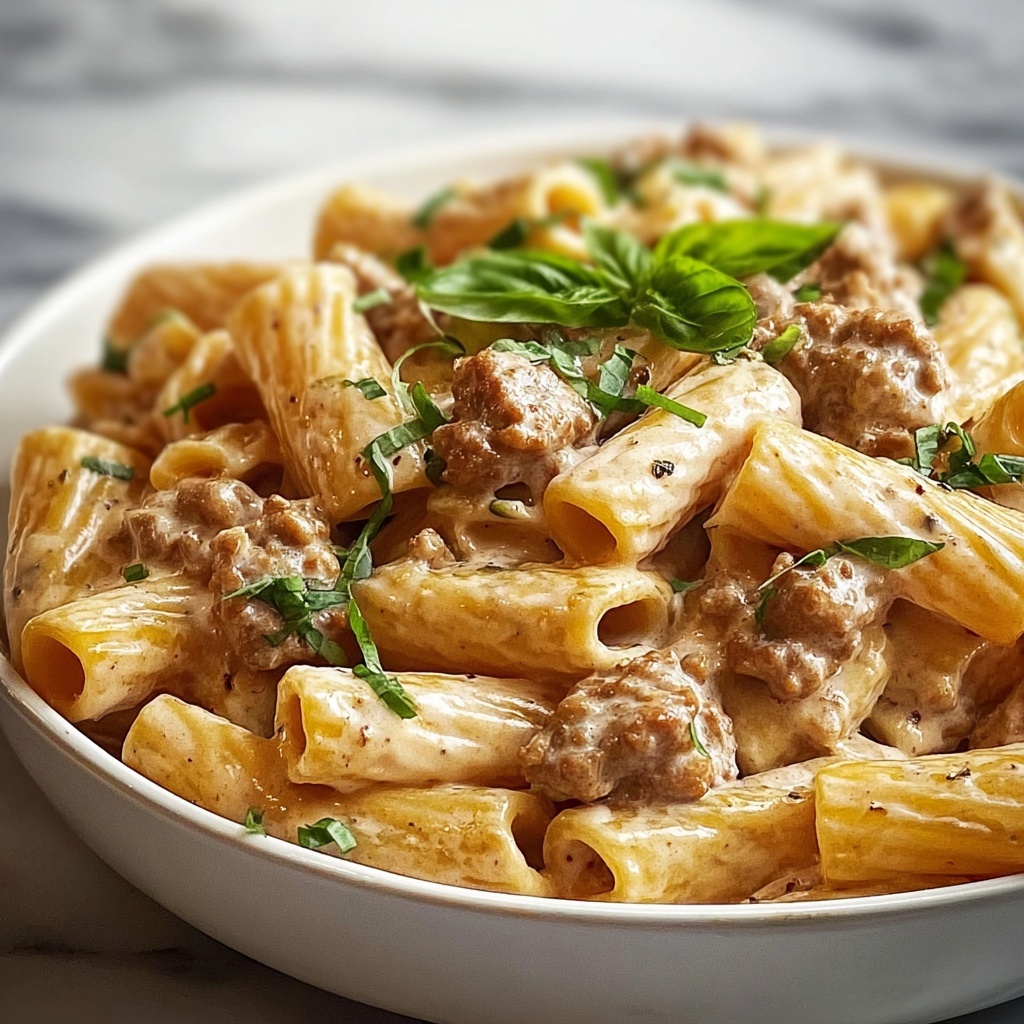 Creamy Sausage Rigatoni Recipe - Recipe Image
