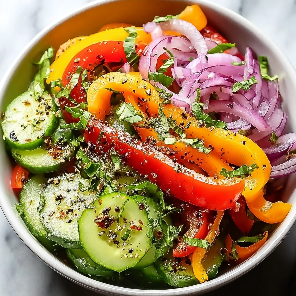 Cucumber Sweet Pepper Salad Recipe - Recipe Image