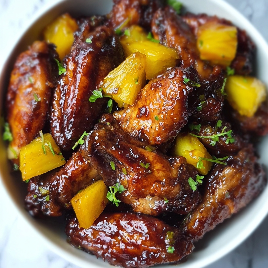 Pineapple Glazed Crispy Chicken Wings Recipe - Recipe Image
