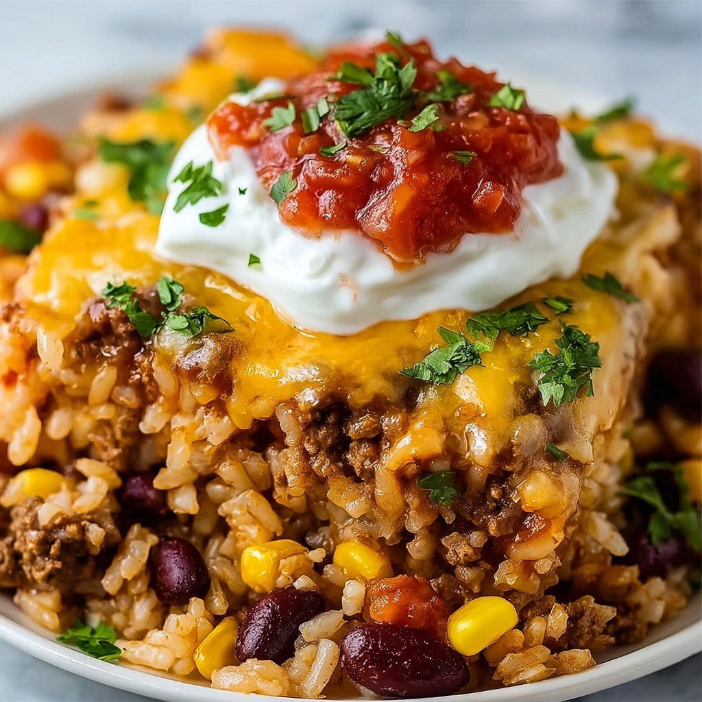 Easy One Pot Mexican Rice Casserole Recipe - Recipe Image