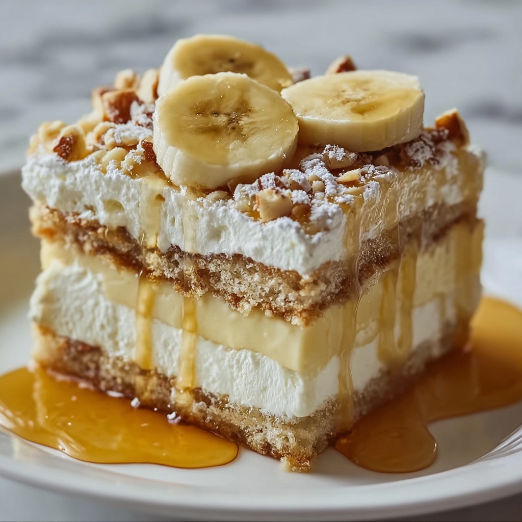 Banana Pudding Cheesecake Cake Recipe - Recipe Image