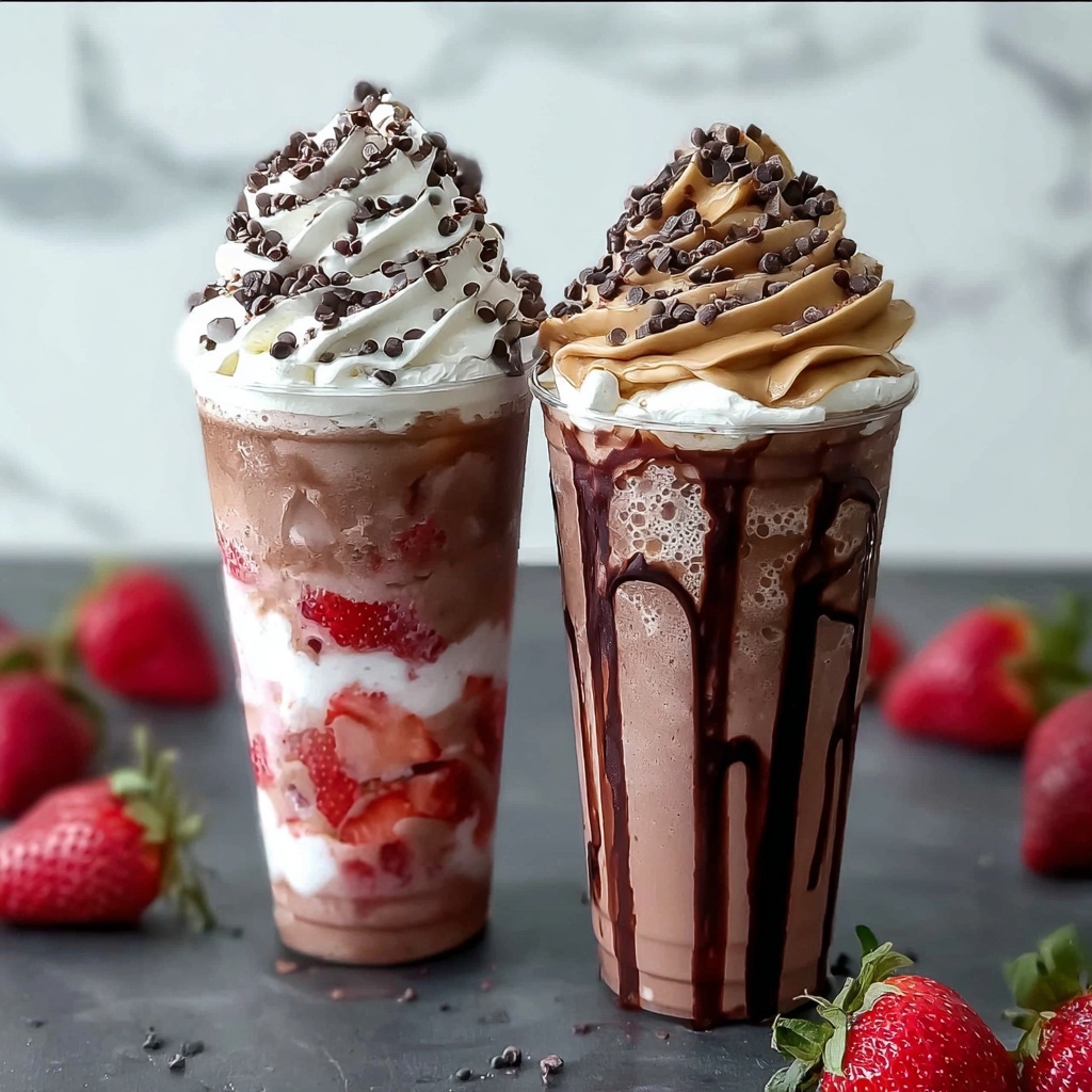 Chocolate Strawberry Frappuccino Recipe - Recipe Image