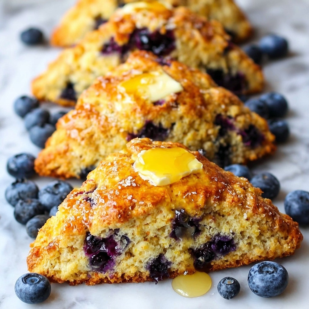 Lemon Blueberry Scones with Lemon Glaze Recipe - Recipe Image