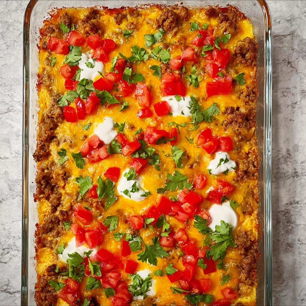Taco Breakfast Casserole Recipe - Recipe Image