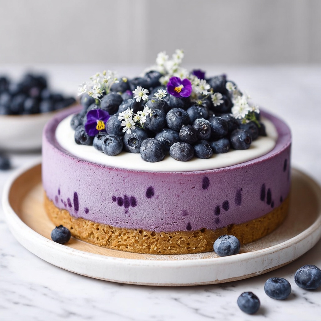 Vegan Blueberry Cheesecake Recipe - Recipe Image