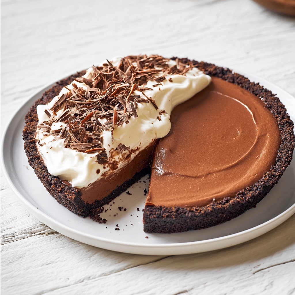 No Bake Chocolate Pie Recipe - Recipe Image
