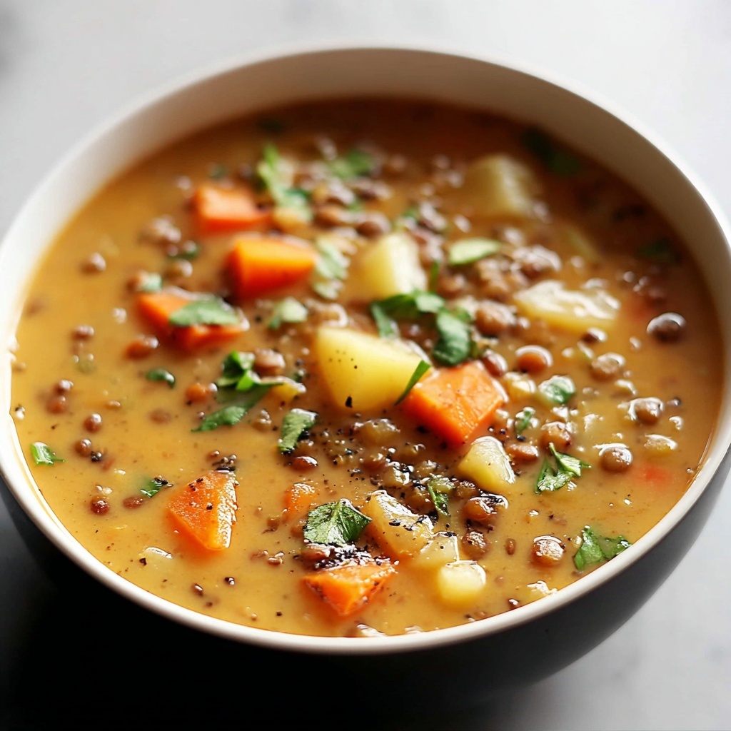 Carrot and Lentil Soup with Smoked Ham Hocks Recipe - Recipe Image