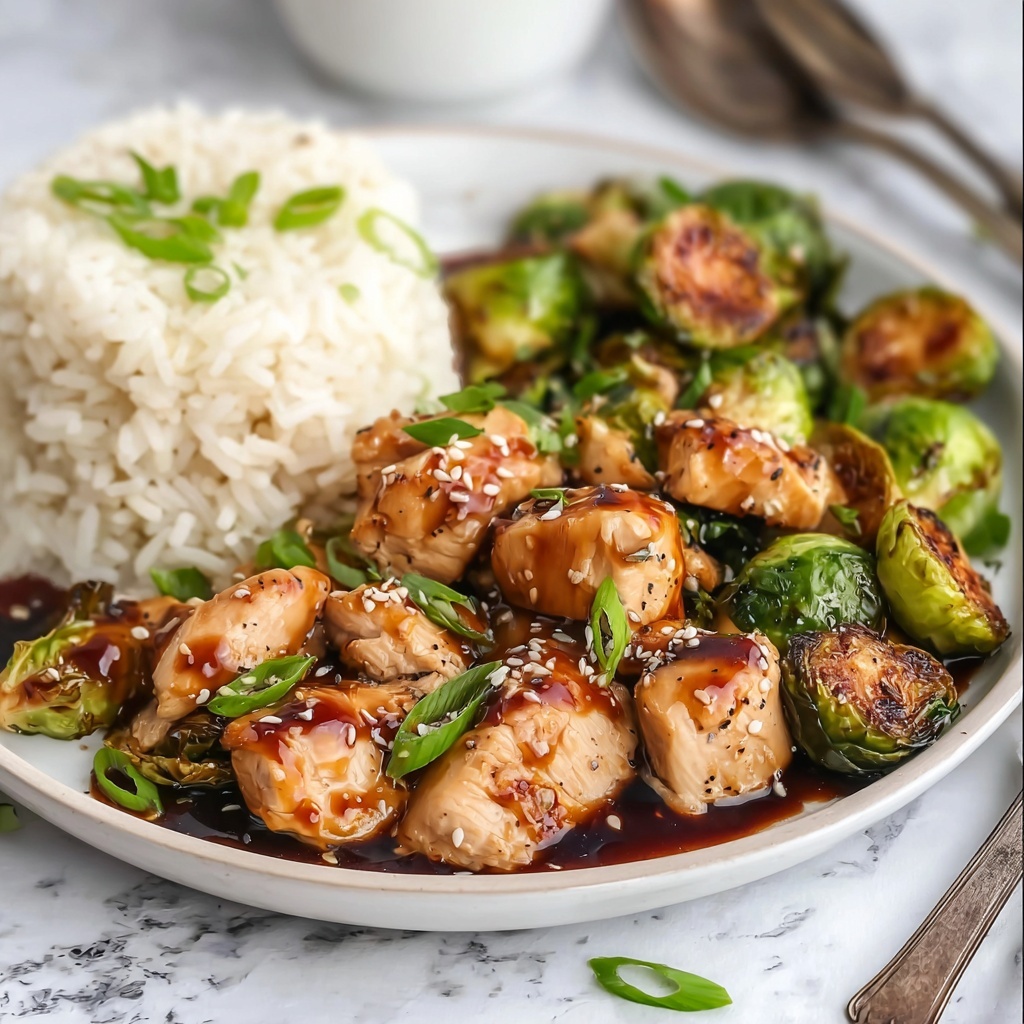 Air Fryer Sweet Chili Chicken and Brussels Sprouts Recipe - Recipe Image