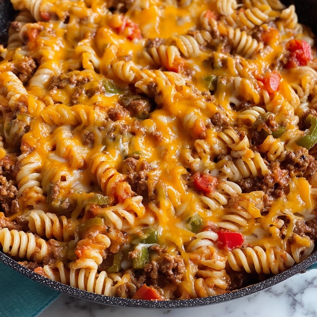 One-Pot Cheesy Taco Pasta Recipe - Recipe Image