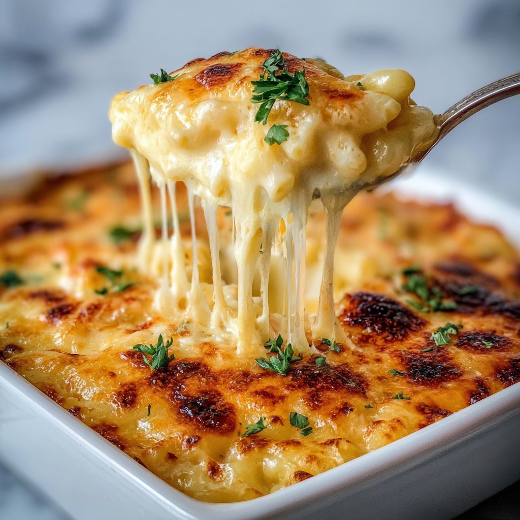 Three-Cheese Baked Macaroni Recipe - Recipe Image