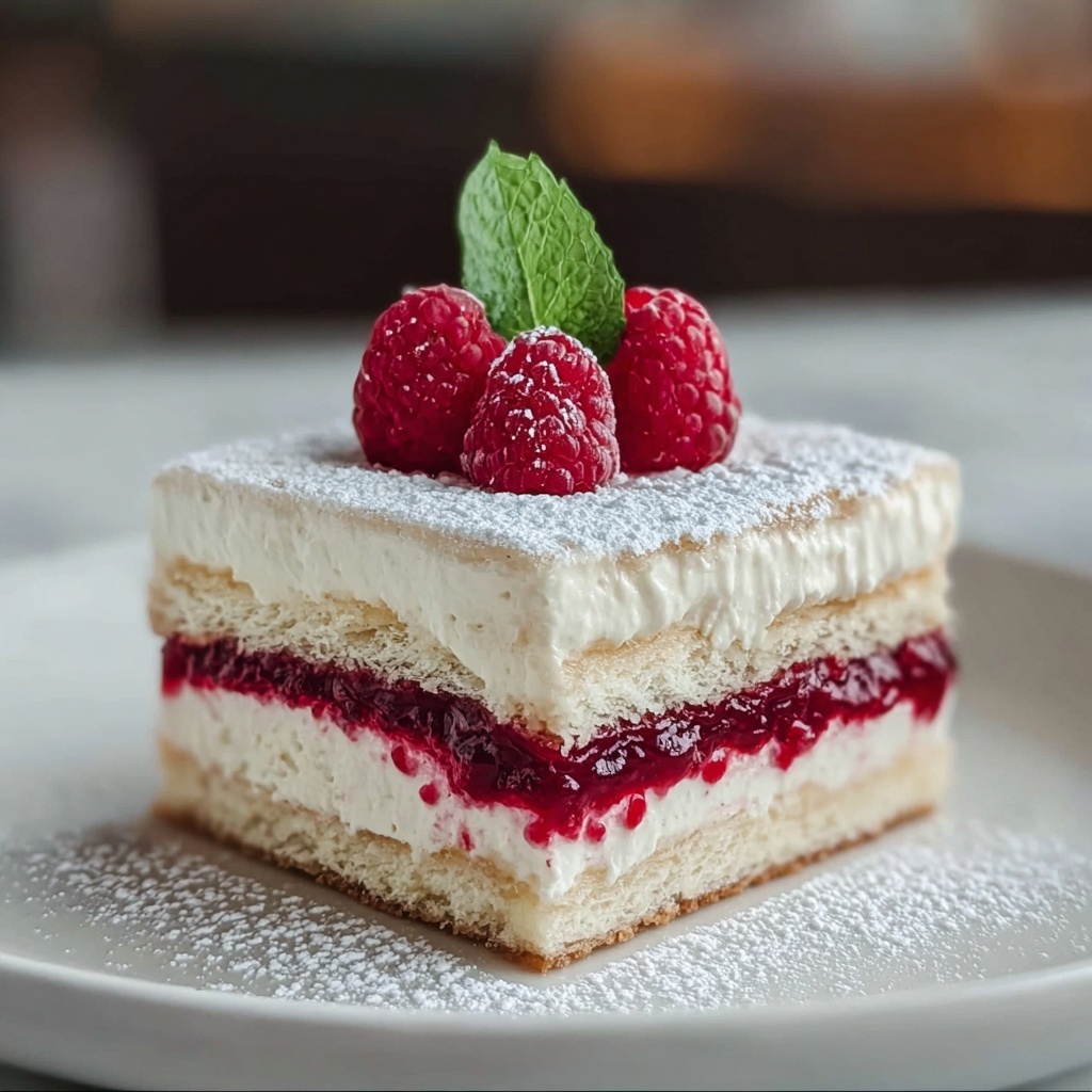 Raspberry Almond Cake with Almond Glaze Recipe - Recipe Image