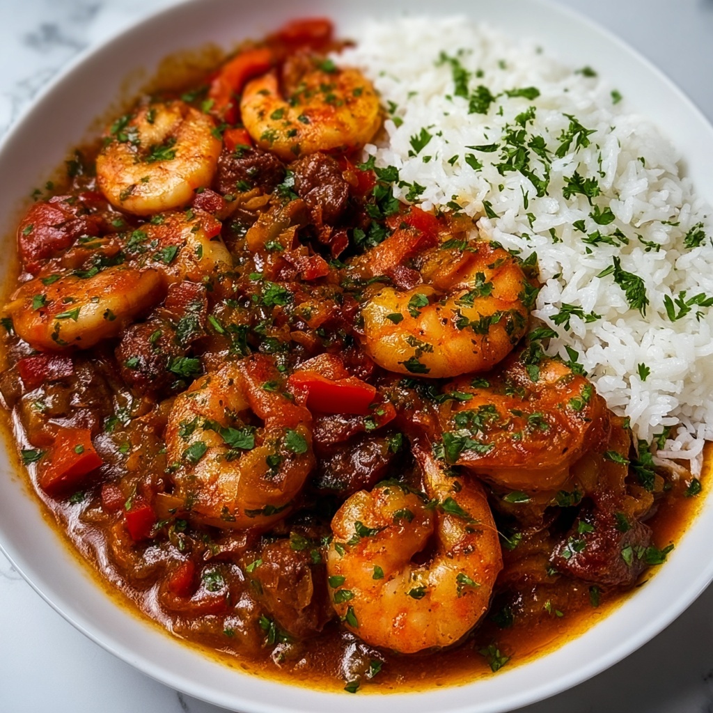 Creole Shrimp and Sausage Gumbo Recipe - Recipe Image