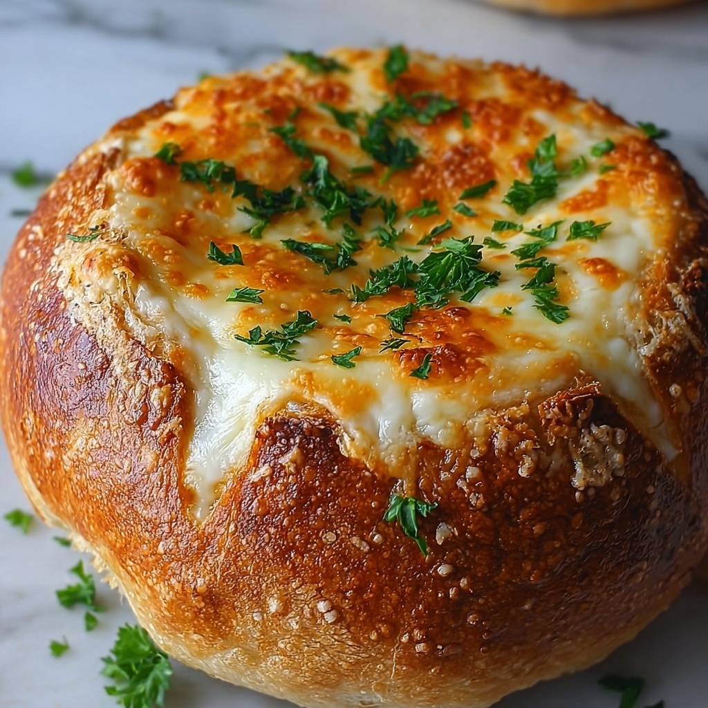 Loaded Triple-Cheese Garlic Bread Bowls Recipe - Recipe Image