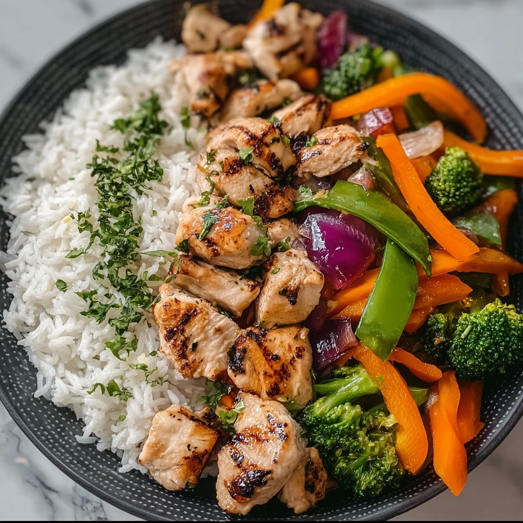 Healthy Chicken & Veggie Stir-Fry with Rice Recipe - Recipe Image