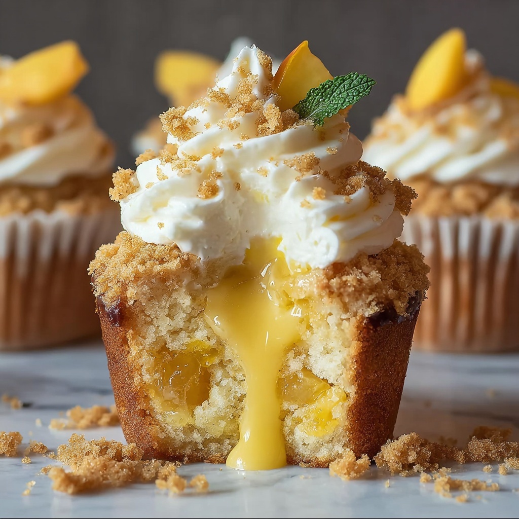 Peach Cobbler Cupcakes Recipe - Recipe Image