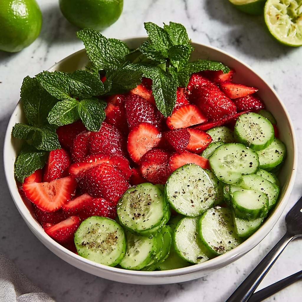 Cucumber Strawberry Salad Recipe - Recipe Image
