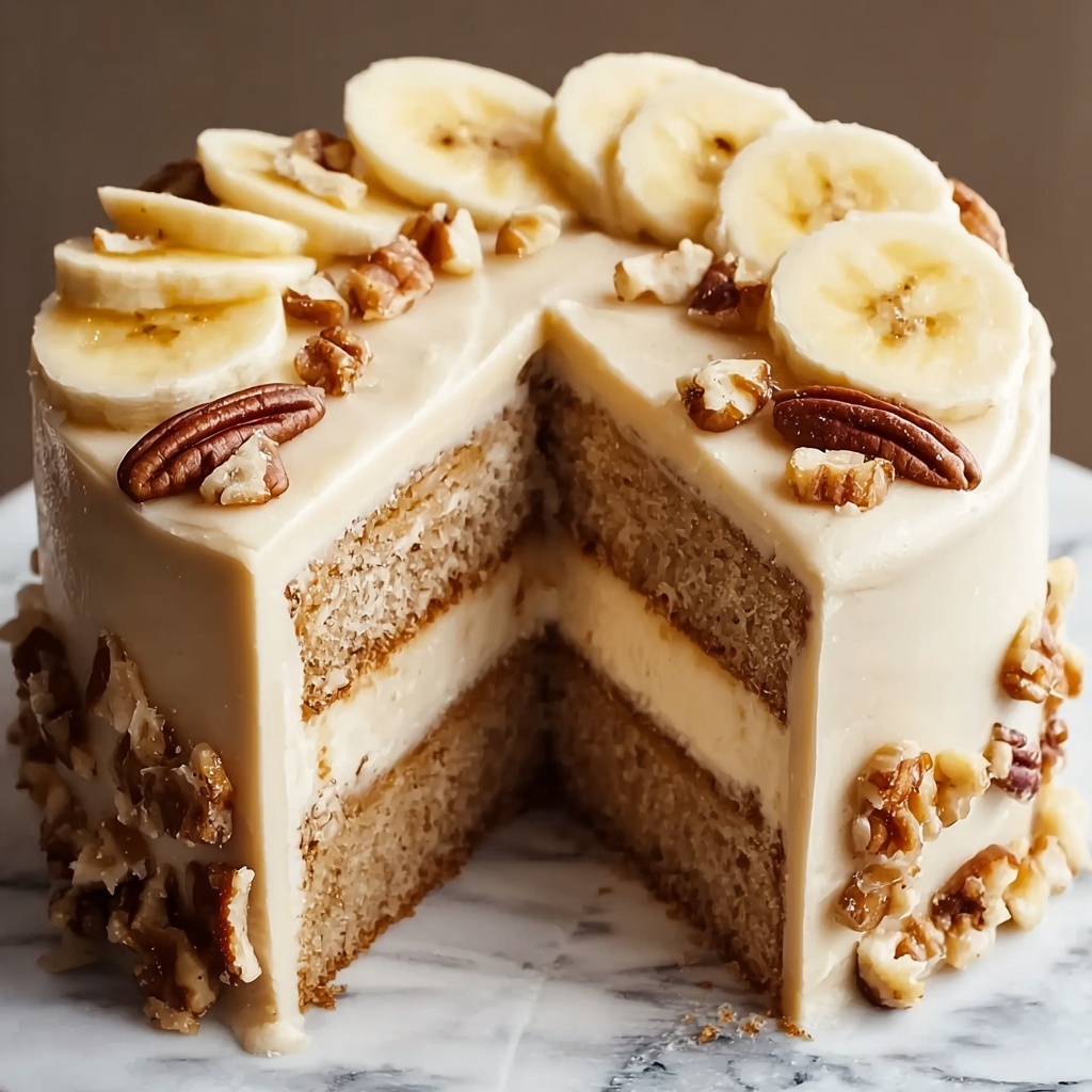 Heavenly Banana Walnut Cream Cake Recipe - Recipe Image