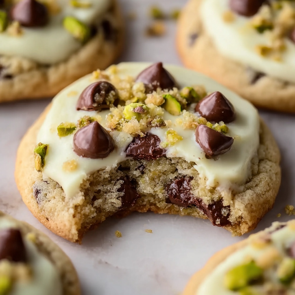 Pistachio Cream Chocolate Chip Cookies Recipe - Recipe Image