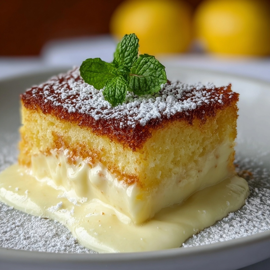 Lemon Custard Cake Recipe - Recipe Image
