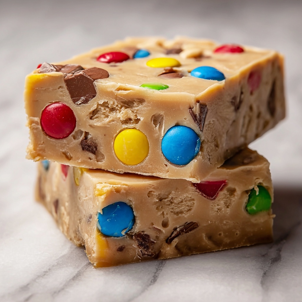 M&M Cookie Dough Fudge Recipe - Recipe Image
