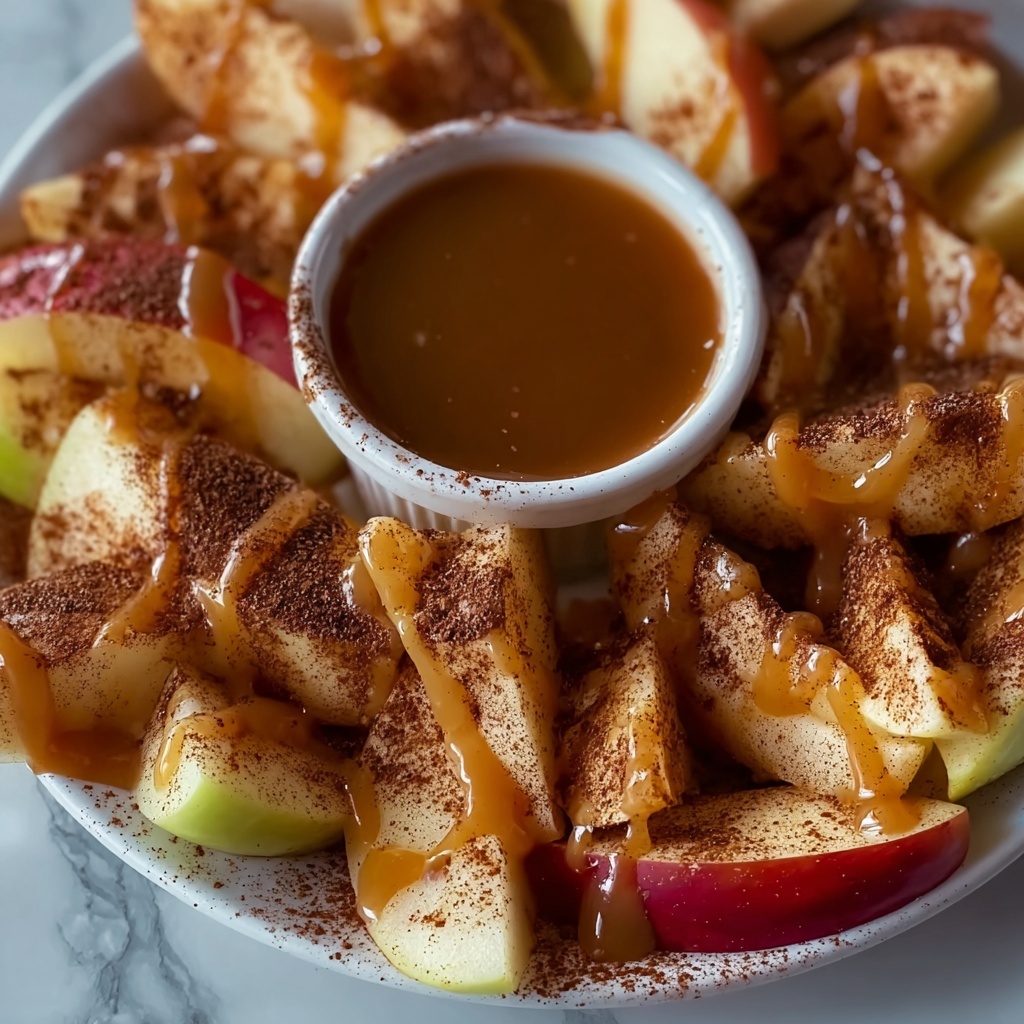 Cinnamon Sugar Apple Fries with Cream Cheese Caramel Dip Recipe - Recipe Image
