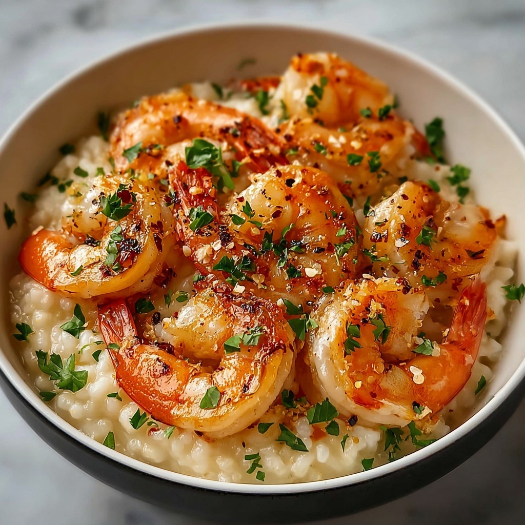 Creamy Garlic Butter Shrimp Bowl with Herb Rice Recipe - Recipe Image